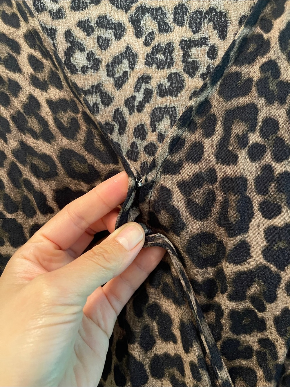 H&M Leopard Print Wrap Maxi Dress - Brown/Black - Picture 3 of 7